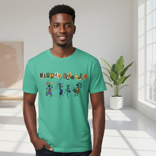 Handcrafted Afro Music Graphic Unisex T-shirt, Music Lover Tee, Ethnic Graphic Shirt