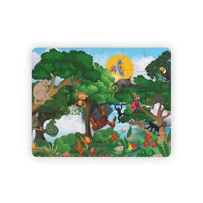 Kids' Puzzle, Jungle Animal Monkey Puzzle, 30-Piece - Fun Educational Toy for Children