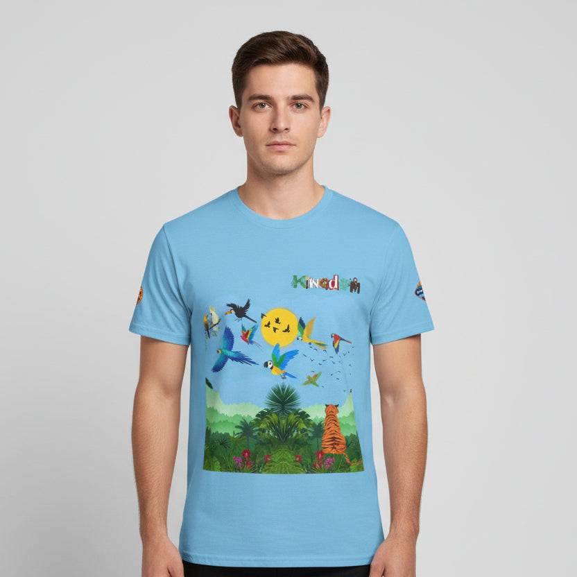 Tropical Birds Unisex Tee, Jungle Animals Graphic Shirt, Nature Inspired T-Shirt Printify
