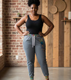 Unisex Athletic Joggers featuring Afro Music Cartoon Art, African Dance-Inspired Sweatpants Printify