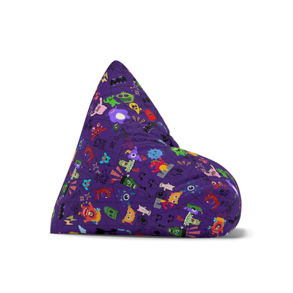Kids' Fun Bean Bag Chair Cover - Playful Monsters, Cozy Seating for Sofas, Playrooms