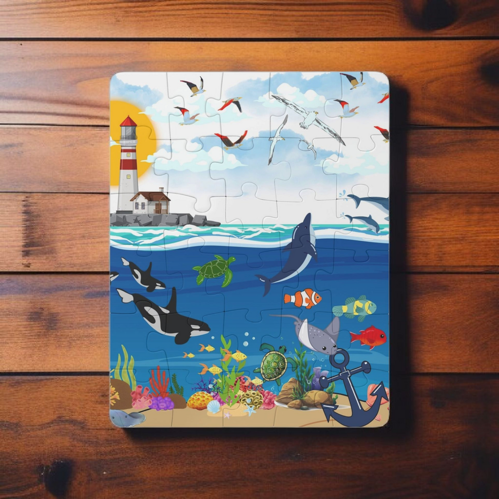 Ocean Adventure Kids' Puzzle - 30-Piece Jigsaw for Fun Learning Printify