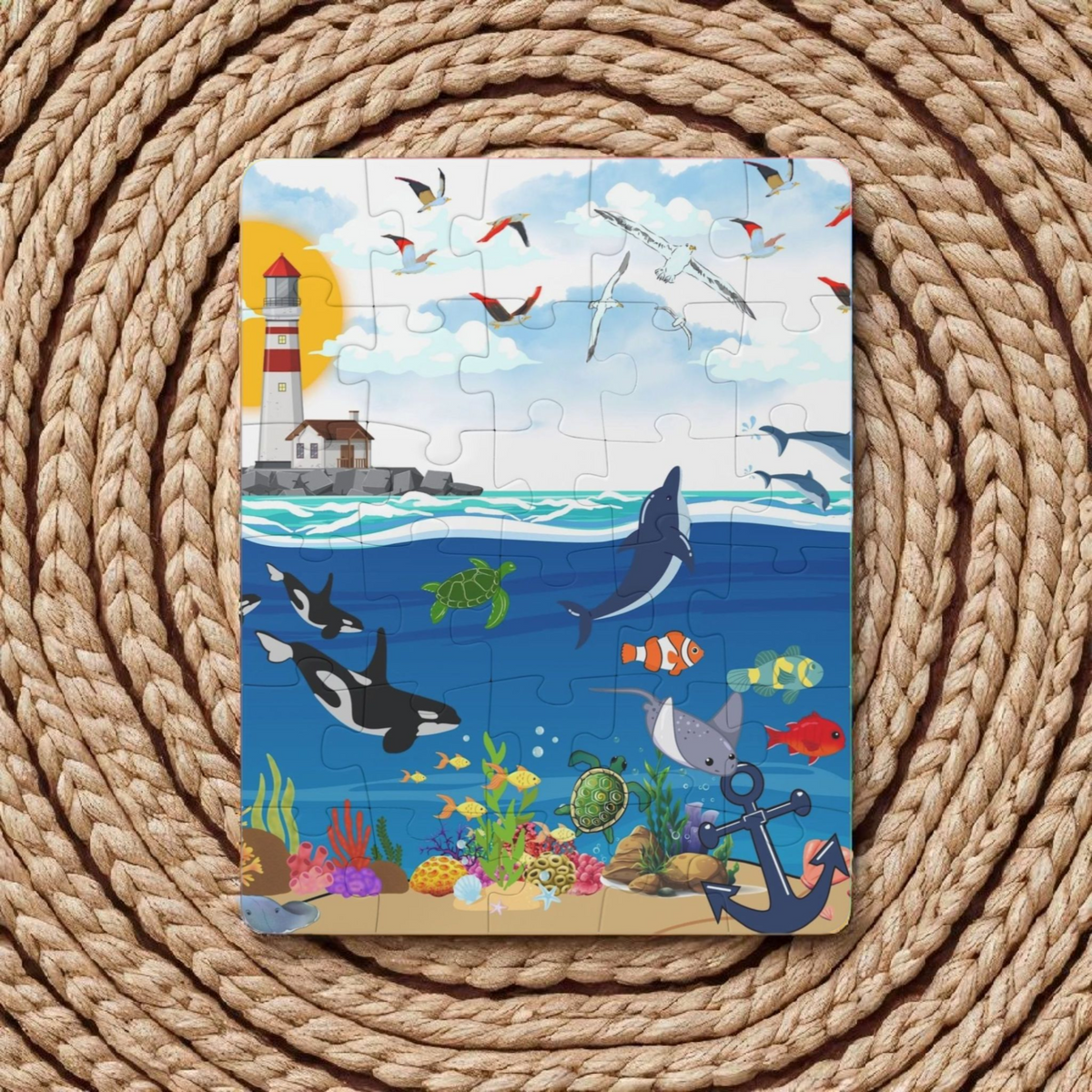 Ocean Adventure Kids' Puzzle - 30-Piece Jigsaw for Fun Learning Printify