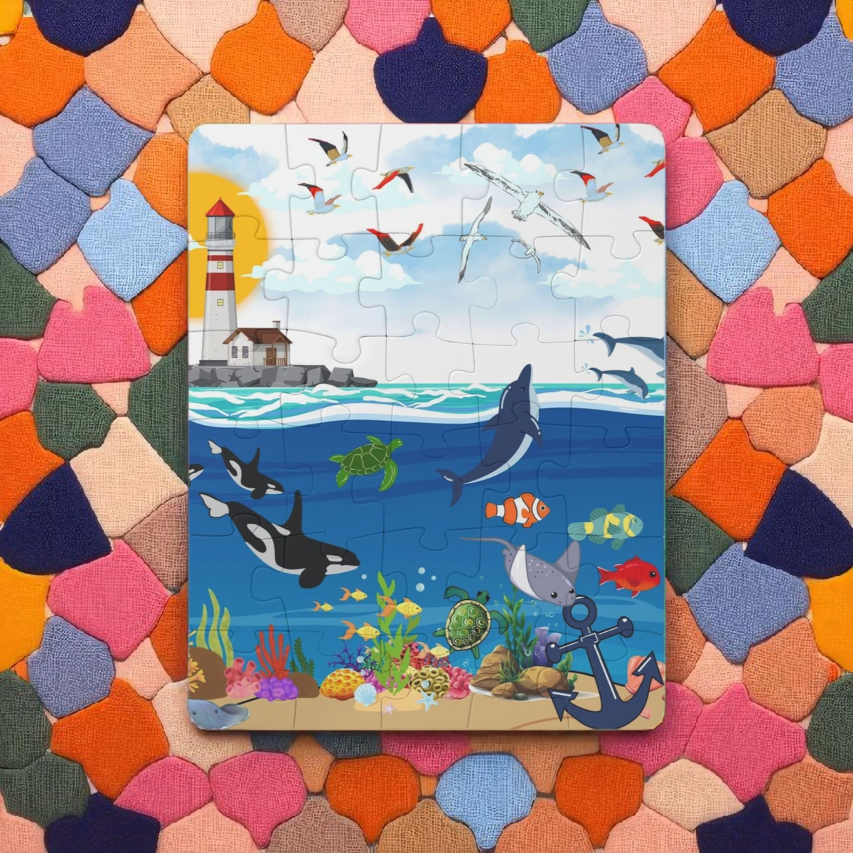 Ocean Adventure Kids' Puzzle - 30-Piece Jigsaw for Fun Learning Printify