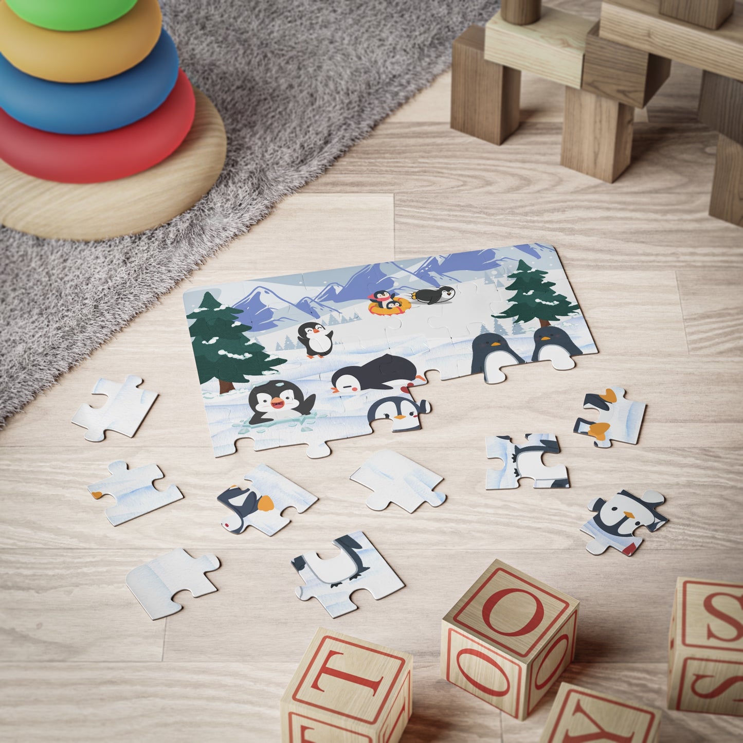 Panda Puzzle, Kids 30-Piece Jigsaw Game Toy, Children's Animal Learning Activity