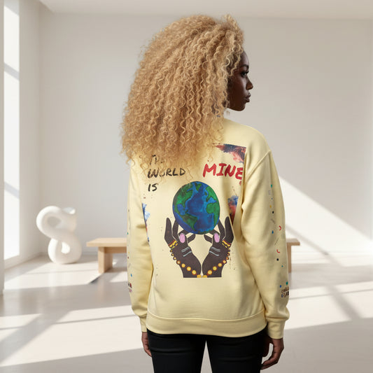 Galaxy Art Unisex Sweatshirt, Handcrafted Space Design
