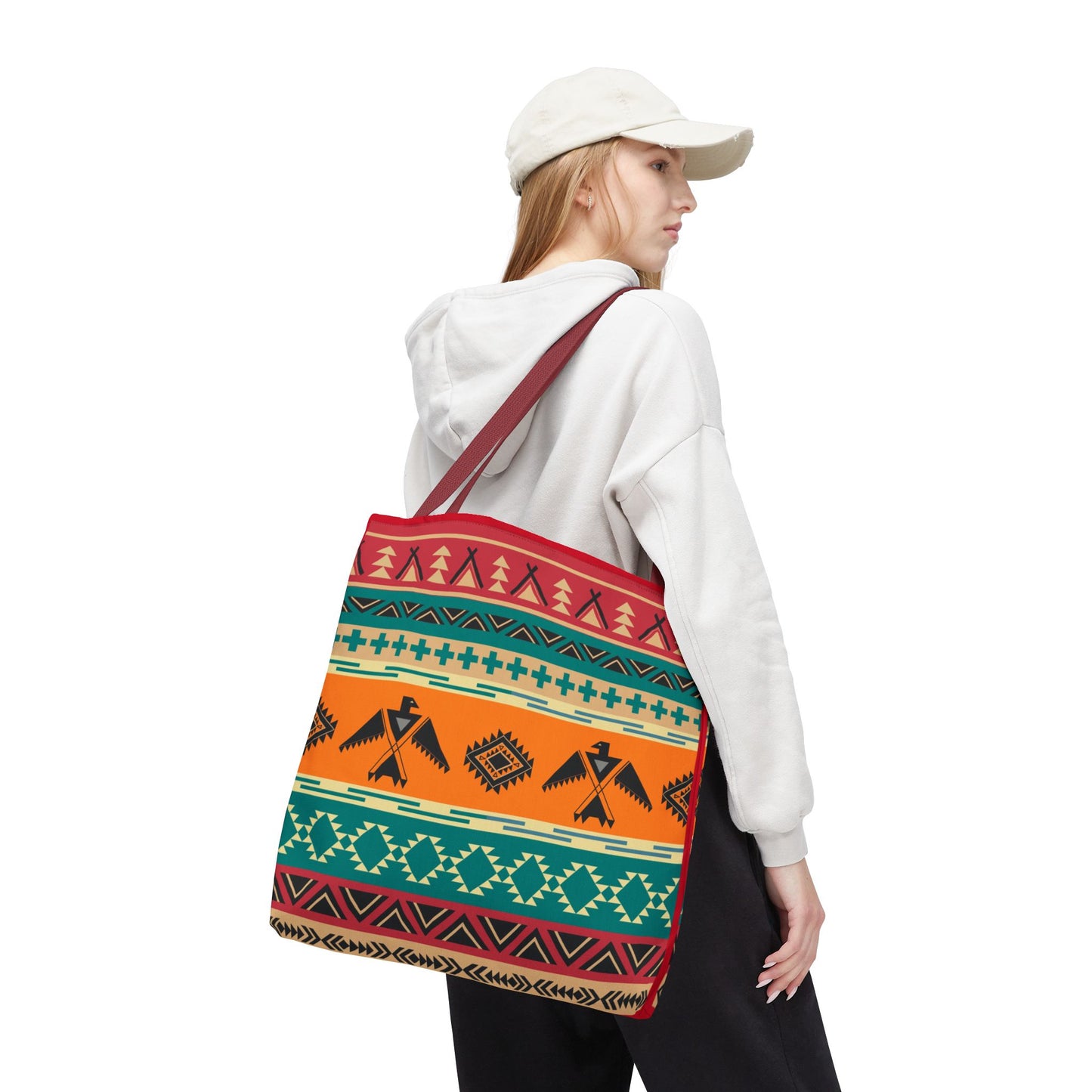 Southwestern Pattern Tote Bag - Native-Inspired Aztec Eagle Print