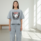 Sad Soul Graphic Unisex Mineral Wash Boxy Cotton T-Shirt ODMPOD