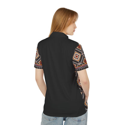 Tribal Diamond Pattern Polo Shirt