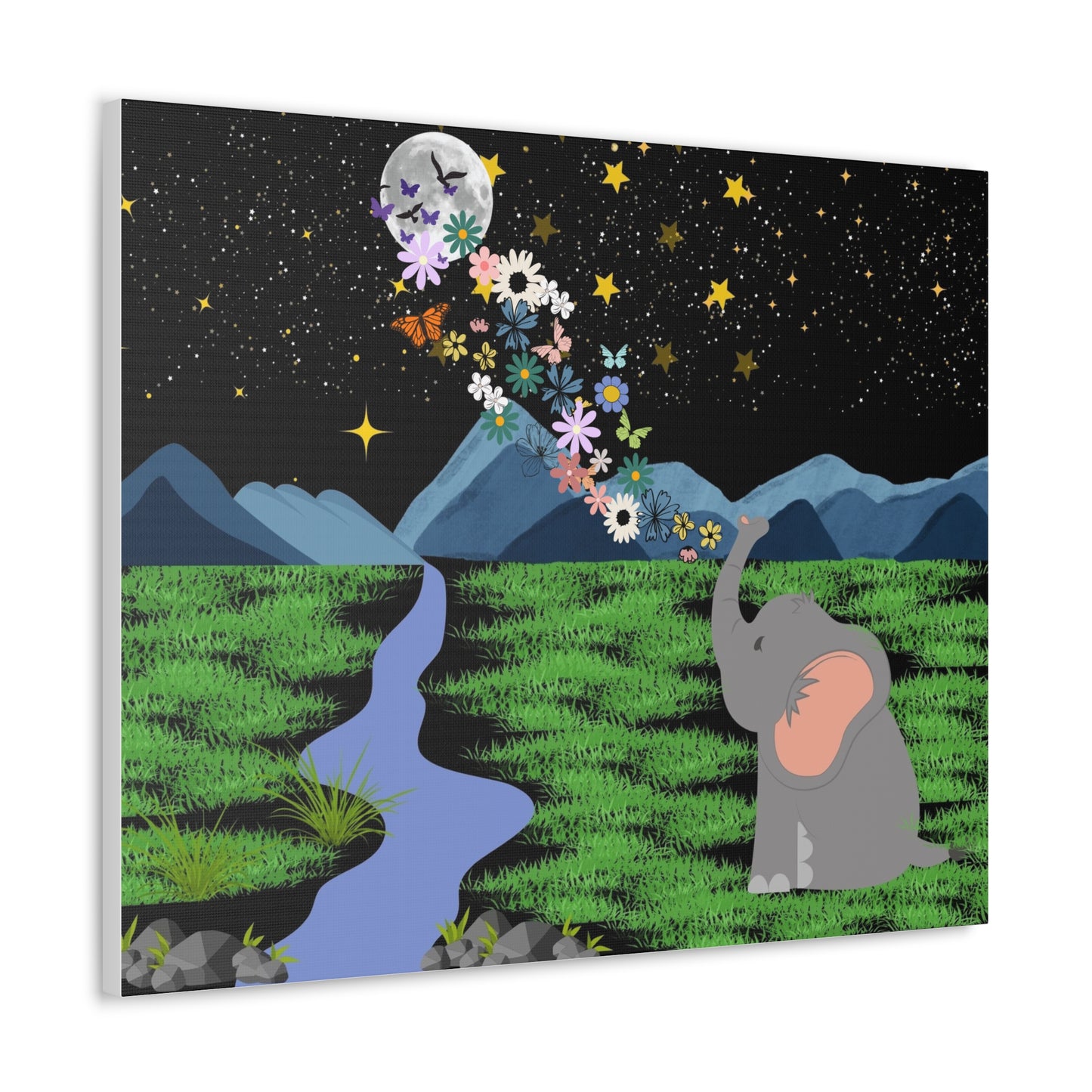 Elephant Canvas Wall Art - Canvas Gallery Wraps, Elephant Artwork, Wildlife Decor