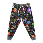 Graphic Monsters Joggers for Men & Women – Unisex Fit, Artistic Cartoon Print Printify