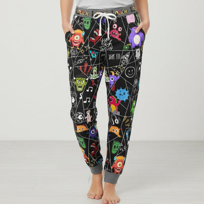 Graphic Monsters Joggers for Men & Women – Unisex Fit, Artistic Cartoon Print