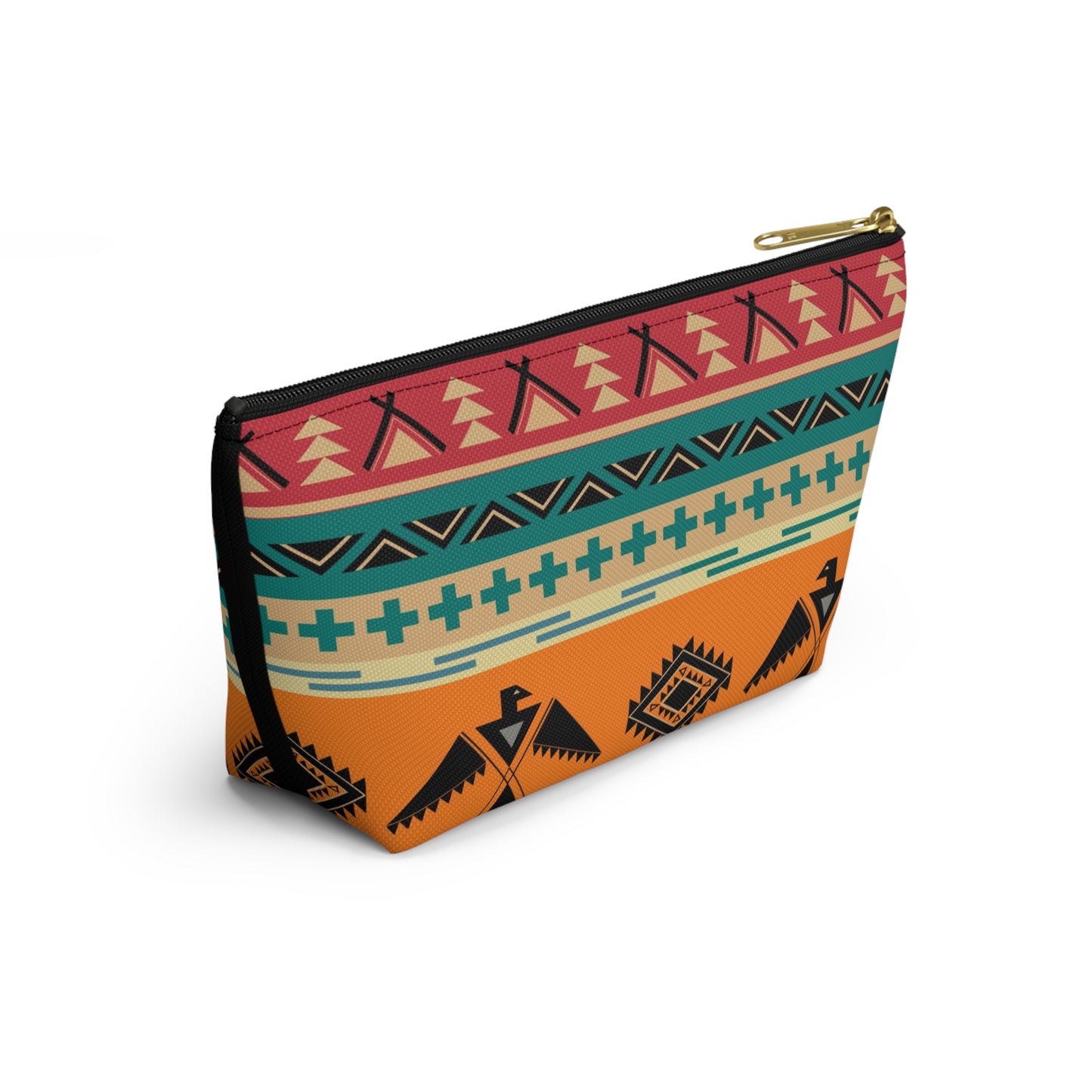 Southwestern Thunderbird Accessory Pouch — Tribal Pattern Makeup Bag