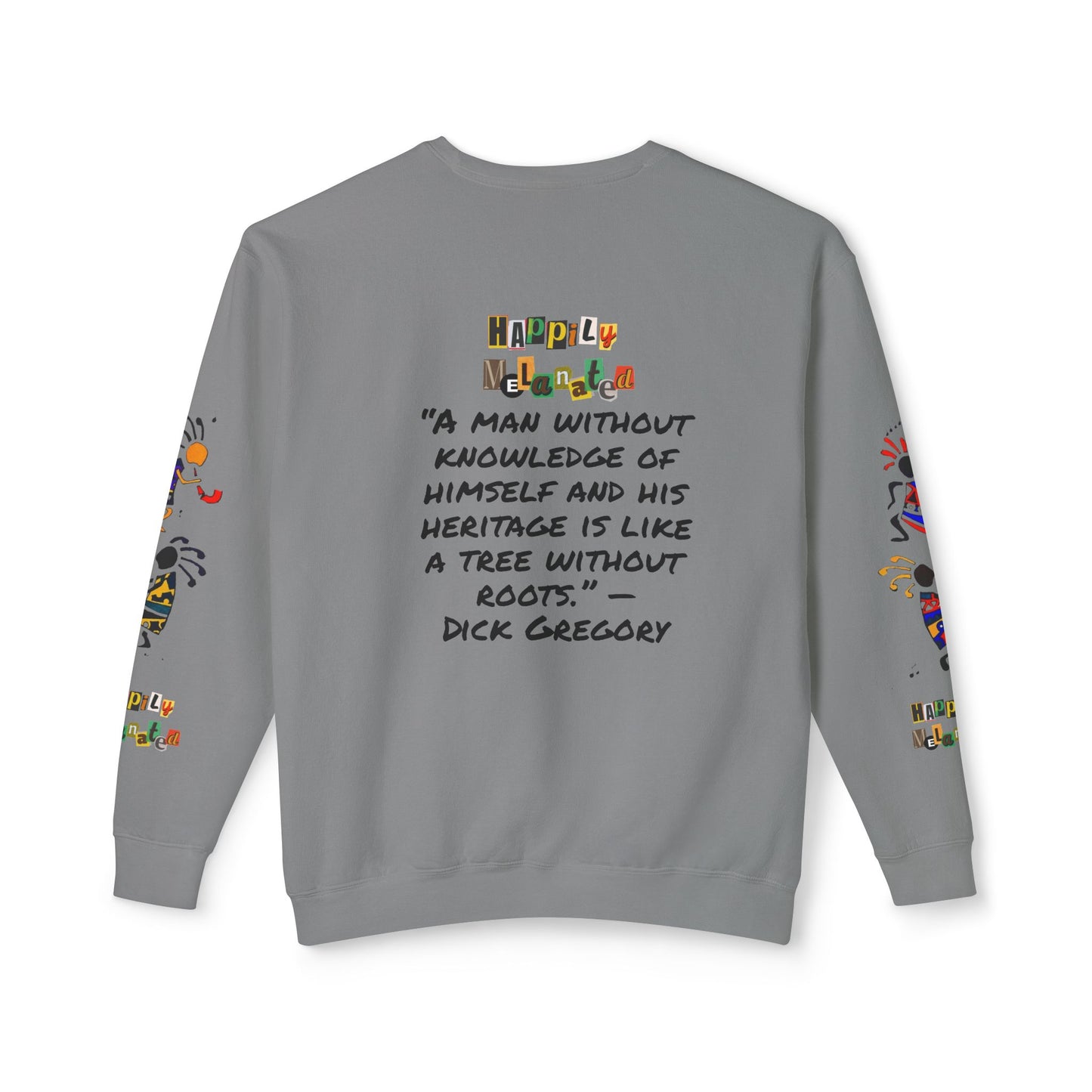 Handcrafted Afro Music Cartoon Graphic Unisex Lightweight Crewneck Sweatshirt
