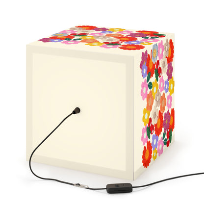 Floral Cube Lamp — Colorful Daisy Light Cube for Bedroom & Nursery