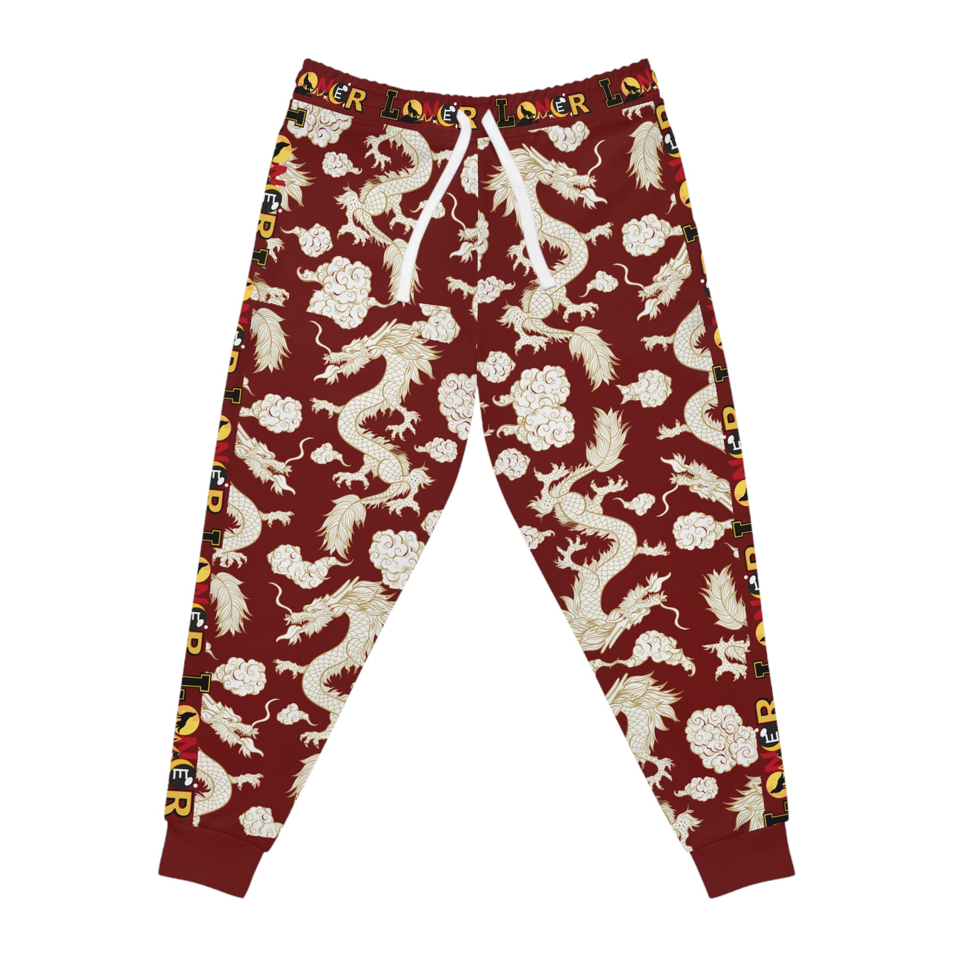 Dragon Print Athletic Joggers for Comfort & Style, Casual Wear, Workouts, Gifts for Sports Lovers, Cozy Lounge Pants Printify