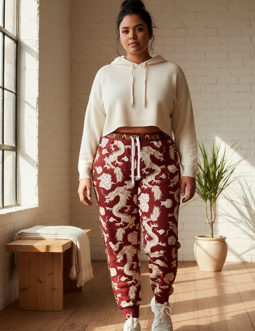 Dragon Print Athletic Joggers for Comfort & Style, Casual Wear, Workouts, Gifts for Sports Lovers, Cozy Lounge Pants Printify