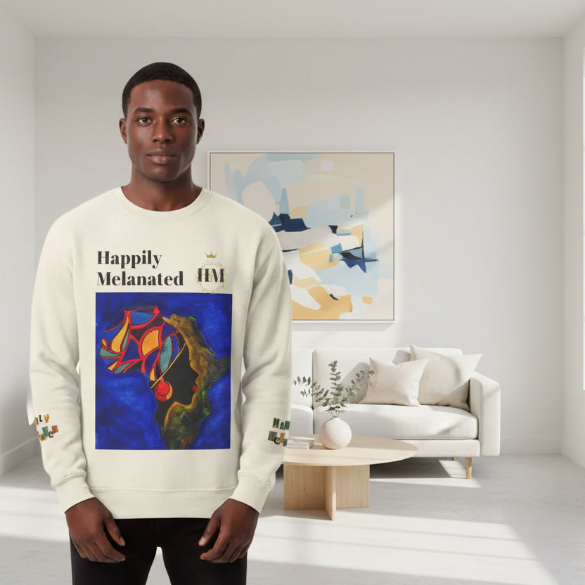 Afro Art Unisex Lightweight Crewneck Sweatshirt