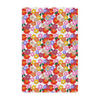 Floral Fiesta Minky Blanket — Bright Retro Flower Pattern, Cozy Throw for Living Room & Kids Printify