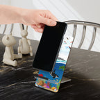 Phone Stand — Coastal Lighthouse & Orcas Mobile Display Stand Printify