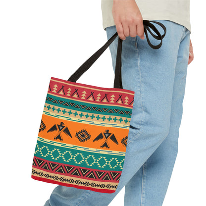Southwestern Pattern Tote Bag - Native-Inspired Aztec Eagle Print