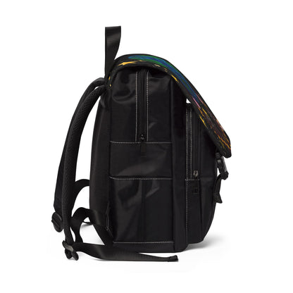 Colorful Earth-Themed Unisex Casual Shoulder Backpack - Perfect for Adventurers