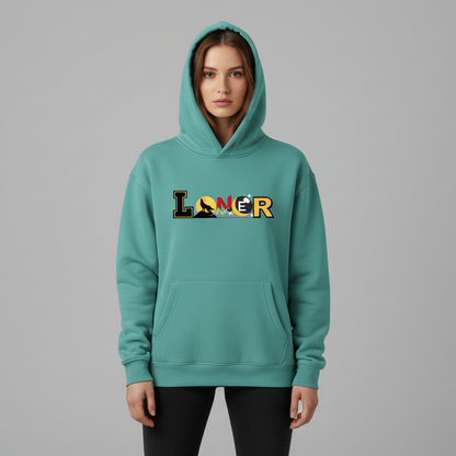 Unisex Medieval Themed Oversize Fleeced Hoodie, Knights and Dragon Fans