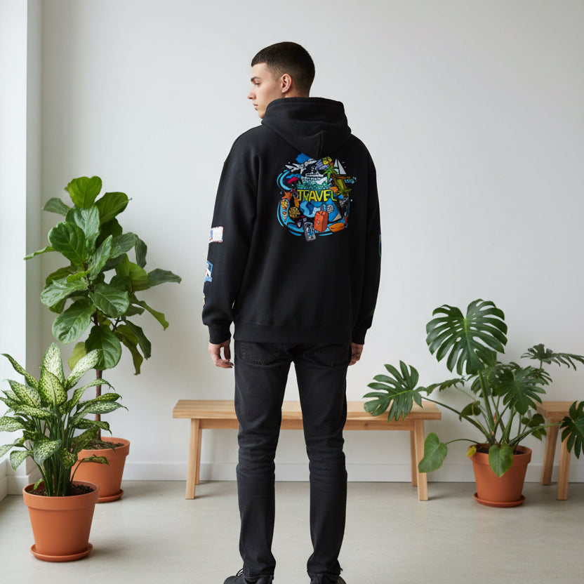 Vacation Mode Graphic Hoodie, Travel Enthusiast Unisex Hoodie,
