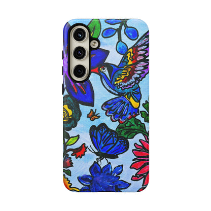 Floral Animal Art Phone Case - Spring Themed, Double Layered for Extra Durability - Tailored for iPhone/Samsung/Pixel
