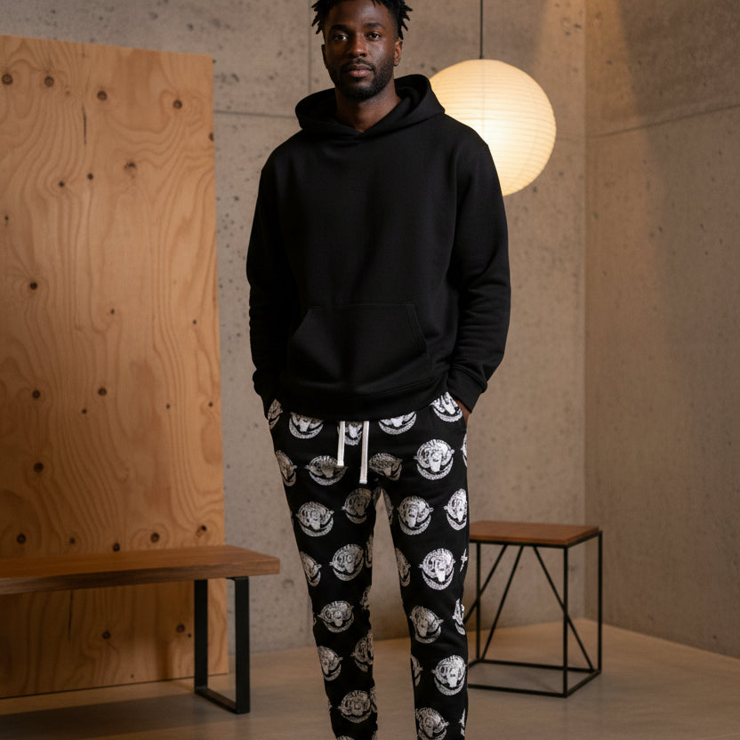 Funky Graphic Athletic Joggers, Unique Sweatpants for Workout, Casual Wear Printify