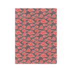 Red Cloud Swirl Velveteen Blanket — Plush Microfiber Throw Printify
