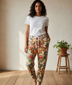 Vibrant Floral Dragon Print Athletic Joggers, Comfortable Unisex Sweatpants Printify