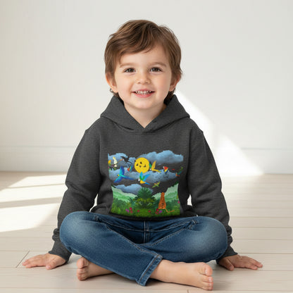Tropical Birds Toddler Hoodie, Wild Life Theme Fleece Pullover, Kids Animal Sweater, Jungle Print Sweatshirt, Bird Lover Gift