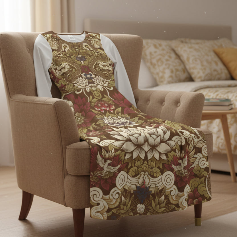 Elegant Floral Print Long Sleeve Dance Dress, Perfect for Parties, Dance Recitals