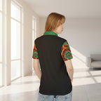 African Mandala Print Polo — Half-Panel Geo Pattern Golf Shirt Printify