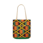 Kente Pattern Canvas Tote Bag — Vibrant African Print Market Tote Printify