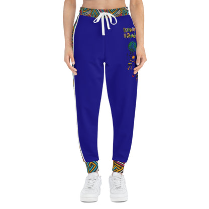Afro Music Cartoon Art Athletic Joggers, Unisex Sweatpants, African Dance Jogging Pants