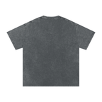 Oversized Unisex Cotton T-Shirt featuring a Snow-Washed Future Robot Dystopia Graphic