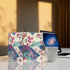 Japanese Floral Wave Light Cube Lamp — Cherry Blossom Ambient Night Light Printify