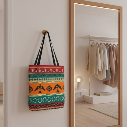 Southwestern Pattern Tote Bag - Native-Inspired Aztec Eagle Print