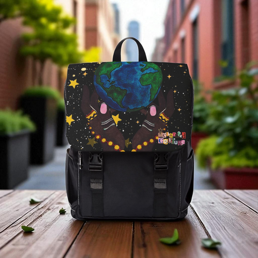Colorful Earth-Themed Unisex Casual Shoulder Backpack - Perfect for Adventurers