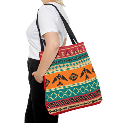 Southwestern Pattern Tote Bag - Native-Inspired Aztec Eagle Print