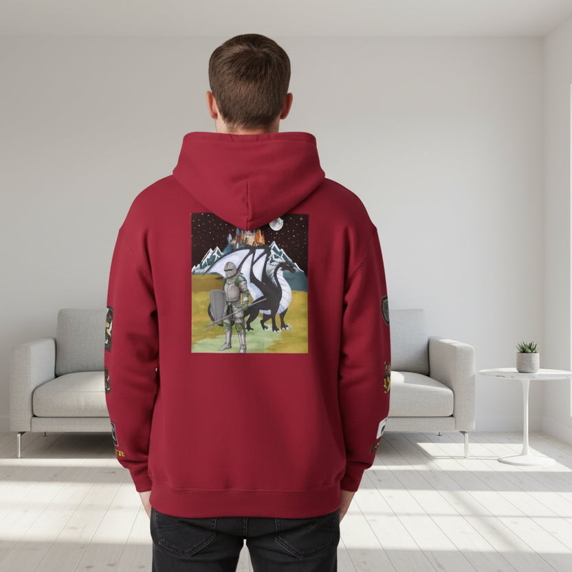 Medieval Themed Hoodie, Knights and Dragon Fans, Unisex Sweatshirt, Cosplay Costume Printify