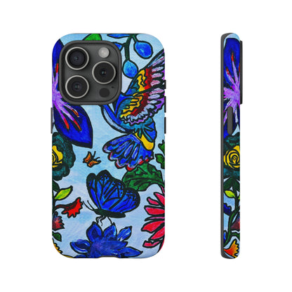 Floral Animal Art Phone Case - Spring Themed, Double Layered for Extra Durability - Tailored for iPhone/Samsung/Pixel