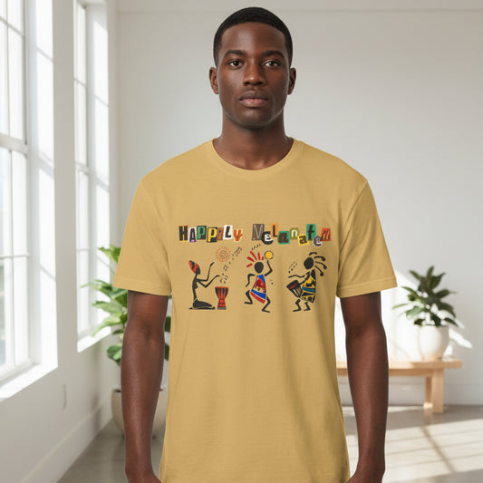 Handcrafted Afro Music Graphic Unisex T-shirt, Music Lover Tee, Ethnic Graphic Shirt