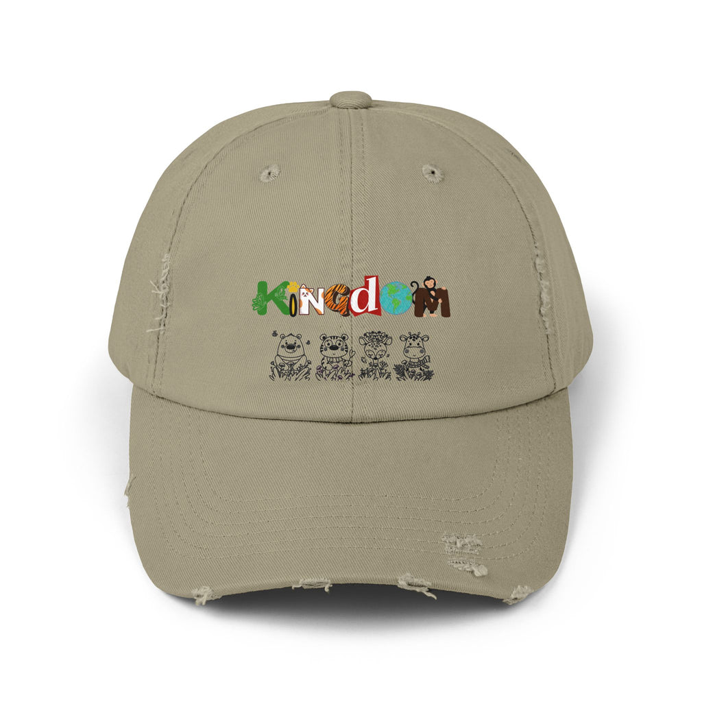 Graphic animal-themed Unisex Distressed Cap Printify