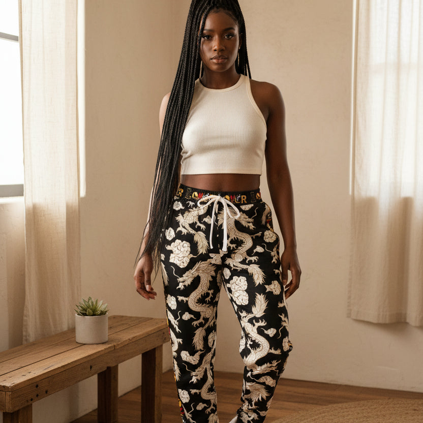 Dragon Print Athletic Joggers for Comfort & Style, Casual Wear, Workouts Printify
