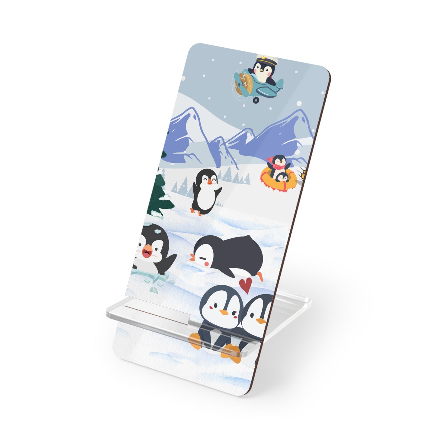 Cute Penguin Smartphone Display Stand - Perfect for Winter Decor & Gift