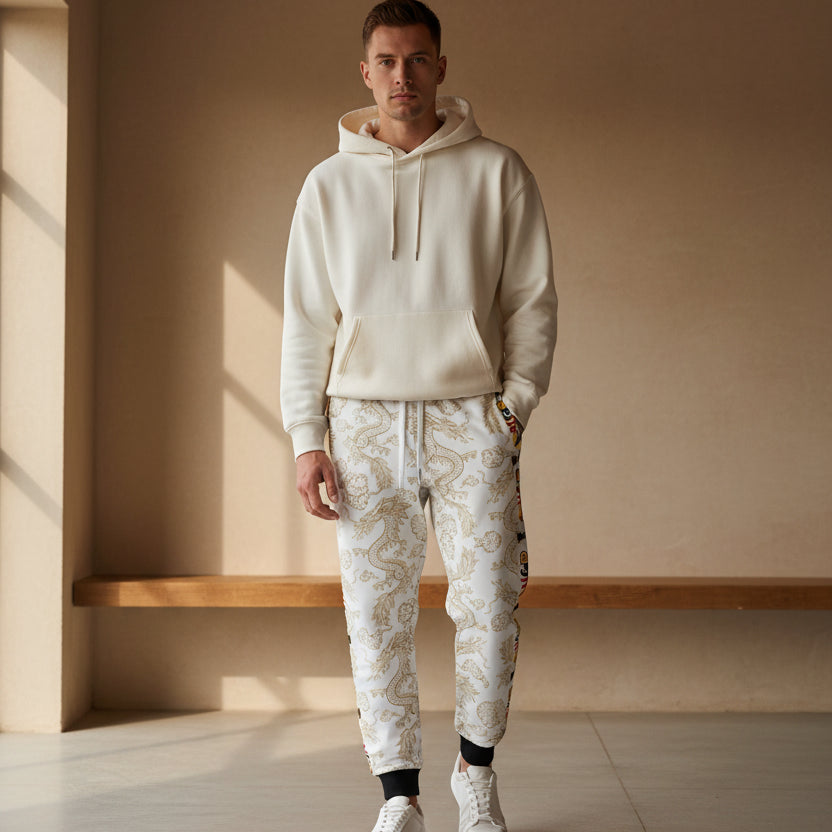 Multi- Colored Dragon Print Athletic Joggers for Comfort & Style, Unisex Casual Wear Printify