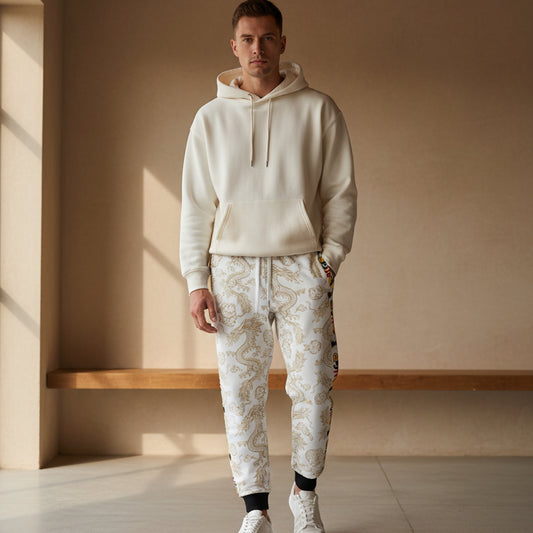 Multi- Colored Dragon Print Athletic Joggers for Comfort & Style, Unisex Casual Wear Printify
